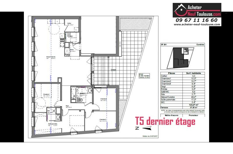 Appartements neufs à Blagnac , T1, T2, T3, T4, T5 Acheter Neuf Toulouse