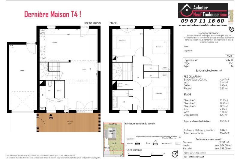 Maisons neuves à Villeneuve-tolosane - Programmes immobiliers neufs Saint agne promotion RE-CREATION BOISEE