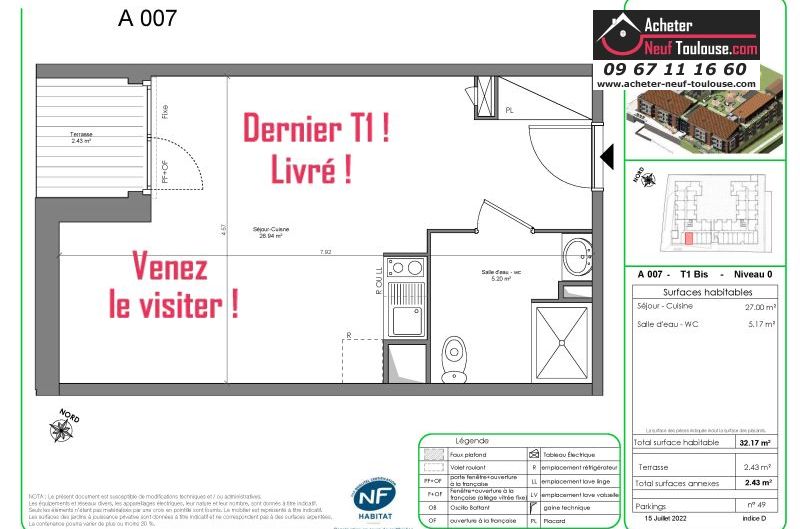 Appartements neufs à Castanet-tolosan - Programmes immobiliers neufs Nacarat ILONA