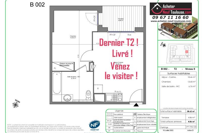 Appartements neufs à Castanet-tolosan - Programmes immobiliers neufs Nacarat ILONA