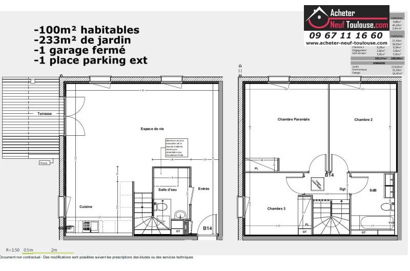Maisons neuves à Vigoulet-Auzil - Programmes immobiliers neufs CARRE DE L HABITAT LES CARRES DU VAL