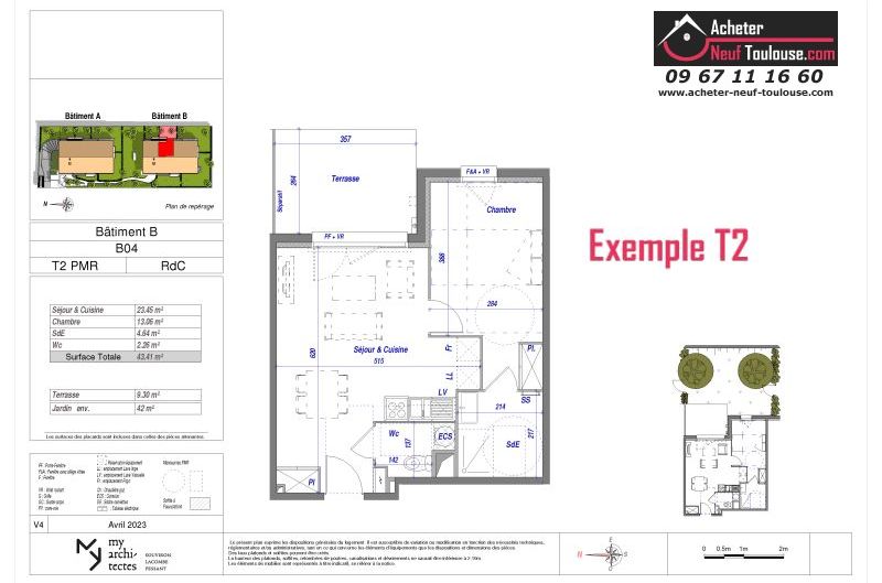 Appartements neufs à Toulouse Croix Daurade - Programmes immobiliers neufs ECLISSE BRS Apostrophe