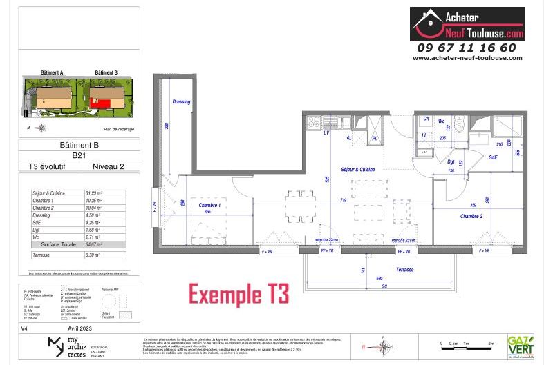 Appartements neufs à Toulouse Croix Daurade - Programmes immobiliers neufs ECLISSE BRS Apostrophe