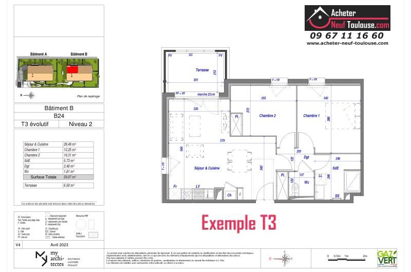 Appartements neufs à Toulouse Croix Daurade - Programmes immobiliers neufs ECLISSE BRS Apostrophe