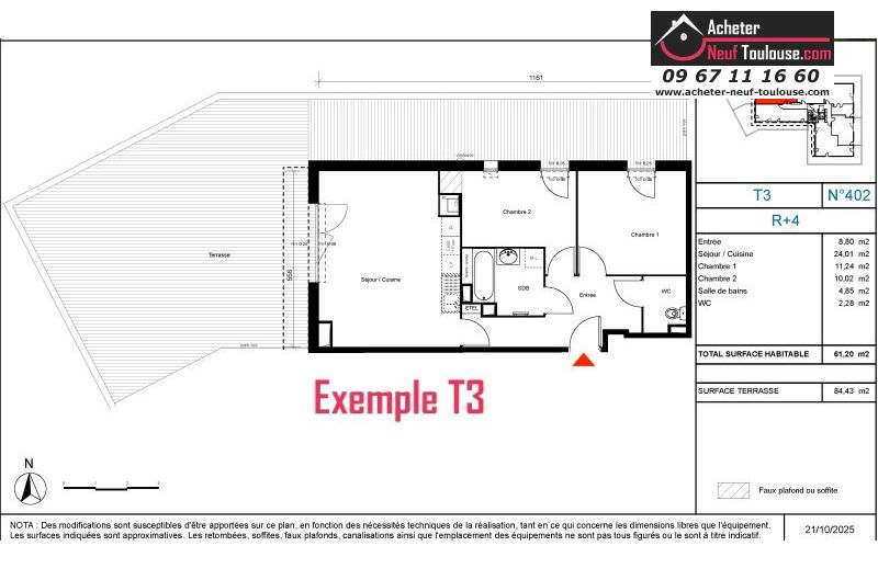 Appartements neufs à Toulouse Trois Cocus - Programmes immobiliers neufs Carrere COTE URBAIN