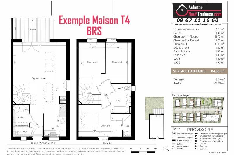 Maisons neuves BRS (Bail Réel Solidaire) aucamville - Programmes immobiliers neufs Sporting LIVA