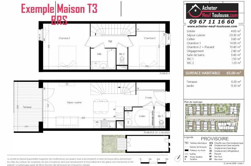 Maisons neuves BRS (Bail Réel Solidaire) aucamville - Programmes immobiliers neufs Sporting LIVA