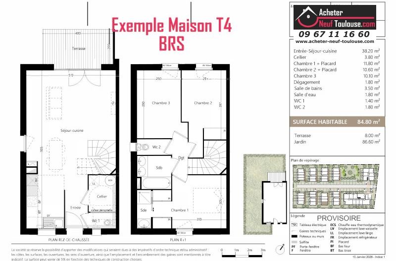 Maisons neuves BRS (Bail Réel Solidaire) aucamville - Programmes immobiliers neufs Sporting LIVA