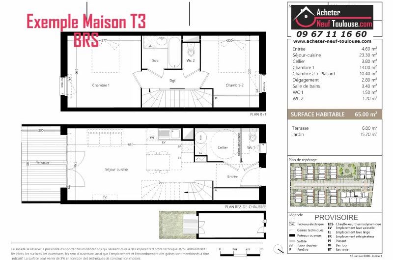 Maisons neuves BRS (Bail Réel Solidaire) aucamville - Programmes immobiliers neufs Sporting LIVA
