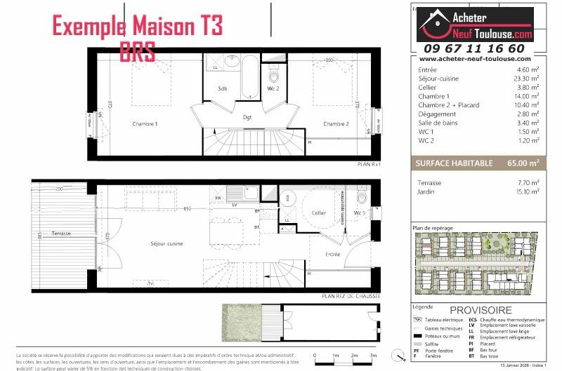 Maisons neuves BRS (Bail Réel Solidaire) aucamville - Programmes immobiliers neufs Sporting LIVA