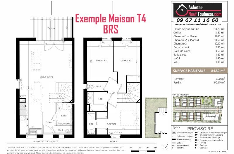 Maisons neuves BRS (Bail Réel Solidaire) aucamville - Programmes immobiliers neufs Sporting LIVA