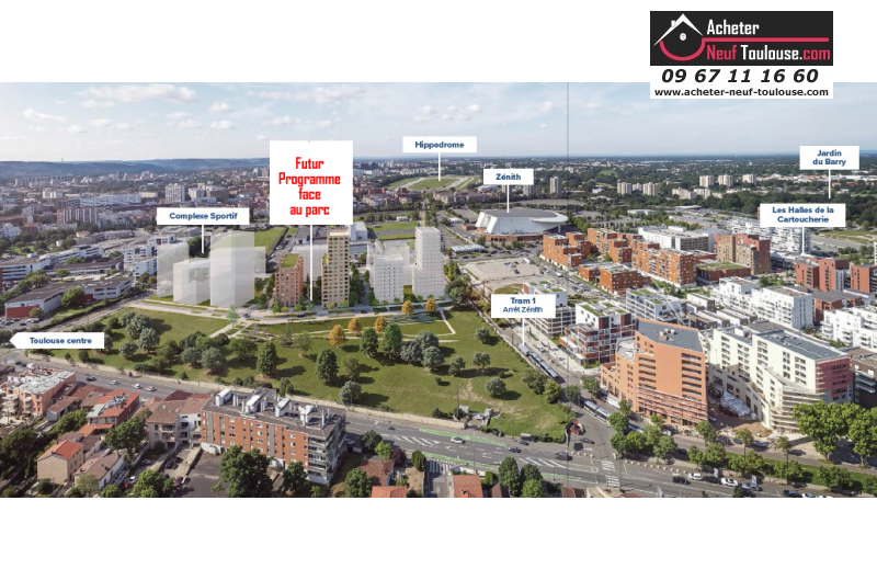 Appartements neufs à Toulouse Cartoucherie - Programmes immobiliers neufs Credit agricole Lisière du parc