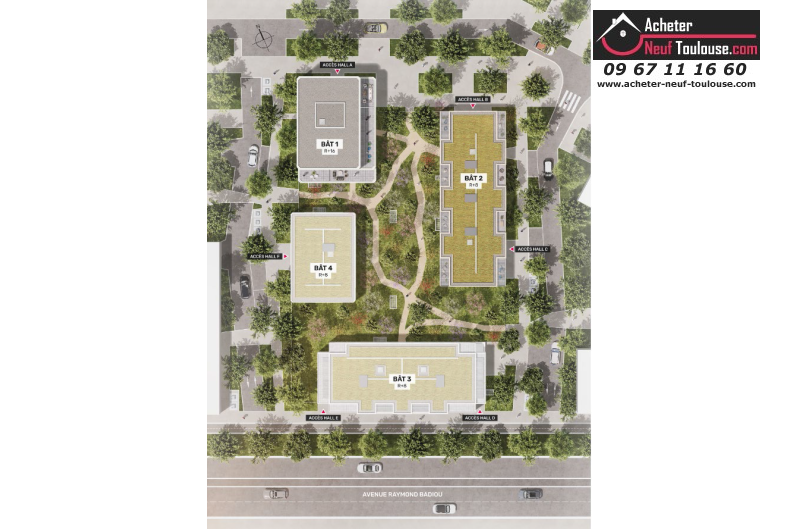 Appartements neufs à Toulouse Cartoucherie - Programmes immobiliers neufs Credit agricole Lisière du parc