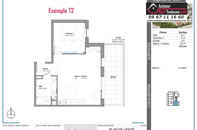 Appartements neufs à Tournefeuille - Programmes immobiliers neufs Stradim Rives du lac