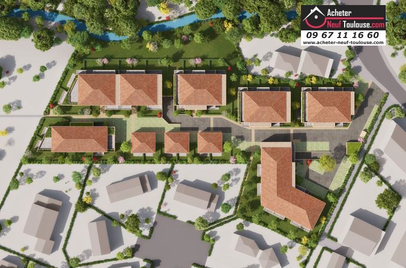 Appartements neufs à Tournefeuille - Programmes immobiliers neufs Stradim Rives du lac