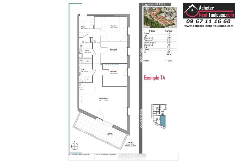 Appartements neufs à Tournefeuille - Programmes immobiliers neufs Stradim Rives du lac