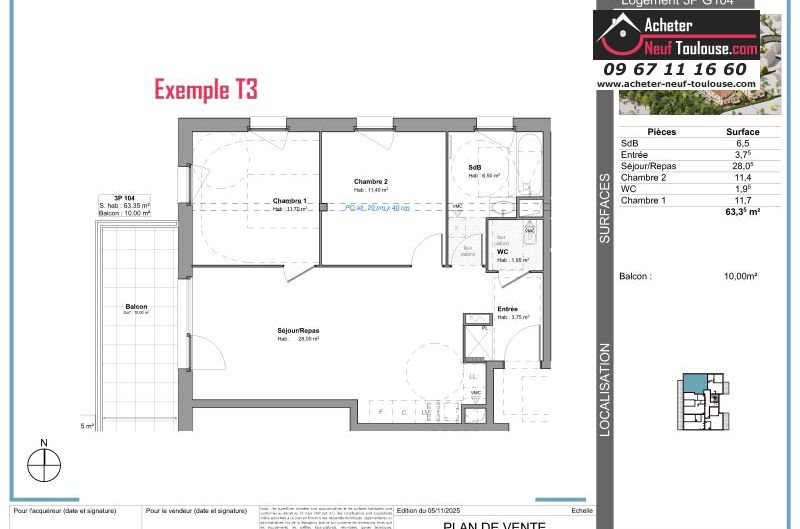 Appartements neufs à Tournefeuille - Programmes immobiliers neufs Stradim Rives du lac