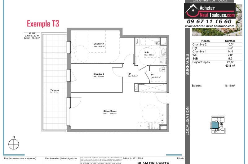 Appartements neufs à Tournefeuille - Programmes immobiliers neufs Stradim Rives du lac