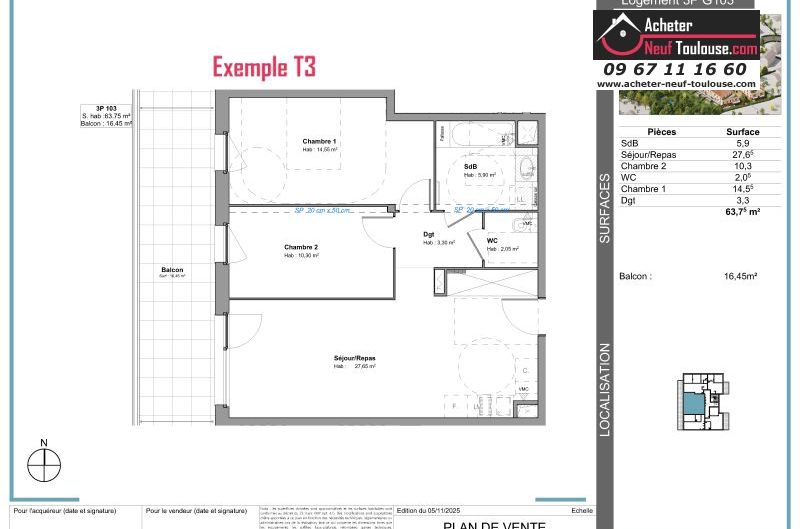 Appartements neufs à Tournefeuille - Programmes immobiliers neufs Stradim Rives du lac