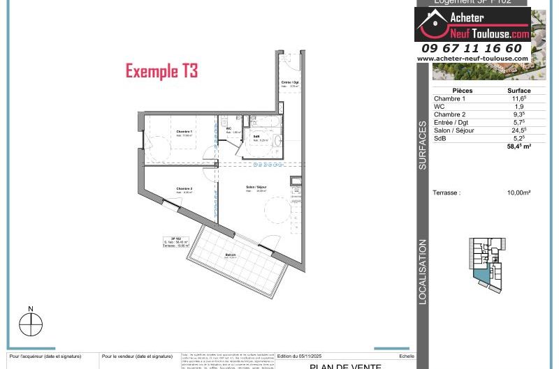 Appartements neufs à Tournefeuille - Programmes immobiliers neufs Stradim Rives du lac