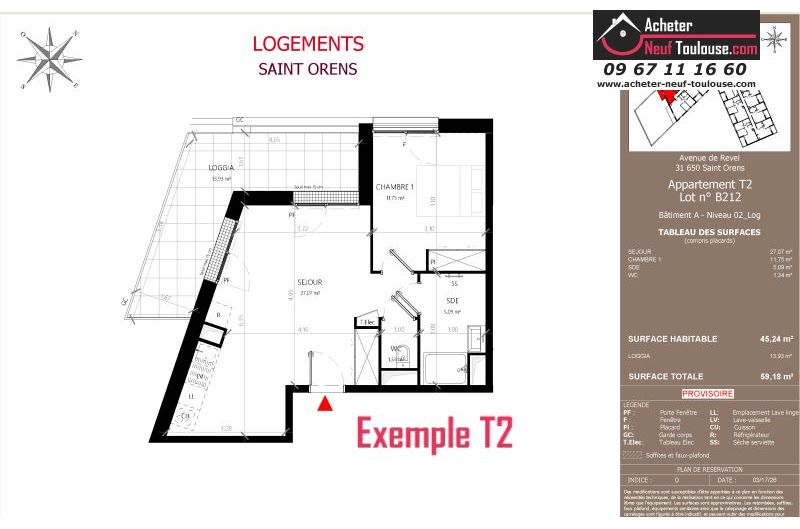 Appartements neufs à Saint-orens-de-gameville - Programmes immobiliers neufs LNC Nouveaux constructeurs Coeur Saint O