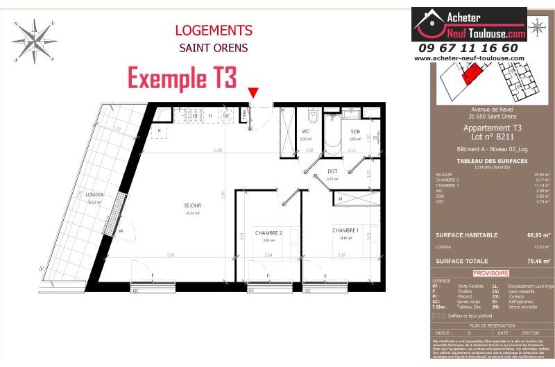 Appartements neufs à Saint-orens-de-gameville - Programmes immobiliers neufs LNC Nouveaux constructeurs Coeur Saint O