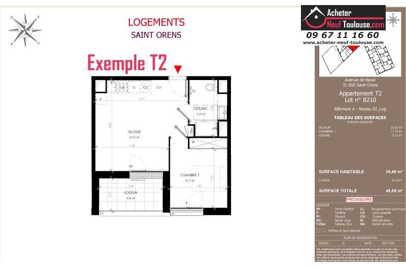 Appartements neufs à Saint-orens-de-gameville - Programmes immobiliers neufs LNC Nouveaux constructeurs Coeur Saint O