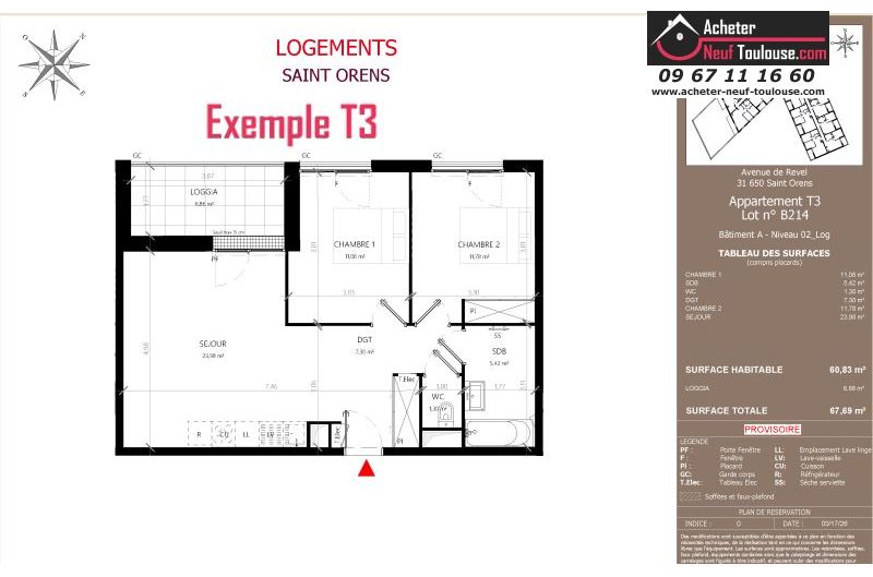 Appartements neufs à Saint-orens-de-gameville - Programmes immobiliers neufs LNC Nouveaux constructeurs Coeur Saint O