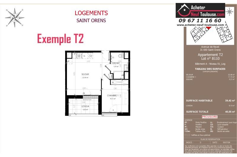 Appartements neufs à Saint-orens-de-gameville - Programmes immobiliers neufs LNC Nouveaux constructeurs Coeur Saint O