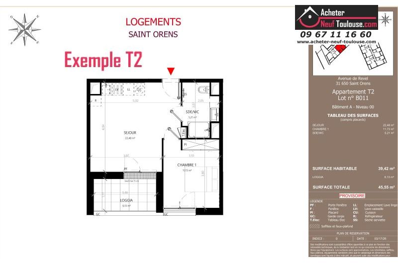 Appartements neufs à Saint-orens-de-gameville - Programmes immobiliers neufs LNC Nouveaux constructeurs Coeur Saint O
