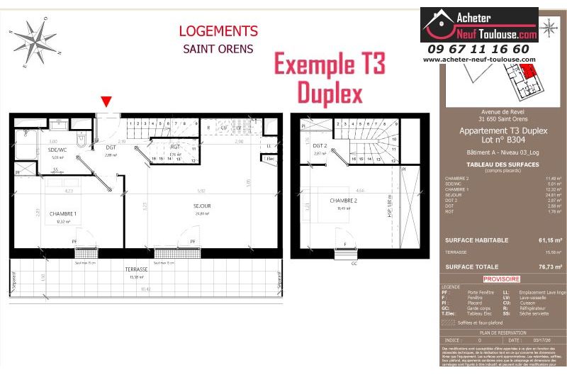 Appartements neufs à Saint-orens-de-gameville - Programmes immobiliers neufs LNC Nouveaux constructeurs Coeur Saint O