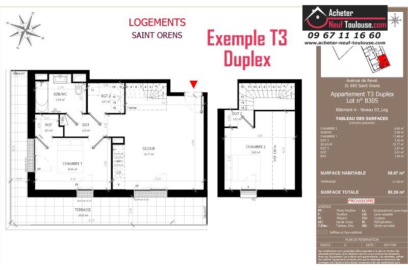 Appartements neufs à Saint-orens-de-gameville - Programmes immobiliers neufs LNC Nouveaux constructeurs Coeur Saint O