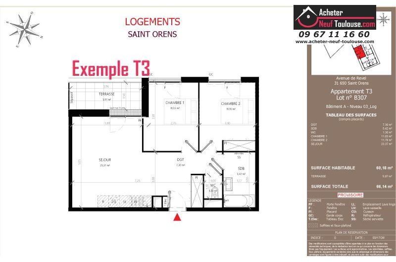 Appartements neufs à Saint-orens-de-gameville - Programmes immobiliers neufs LNC Nouveaux constructeurs Coeur Saint O