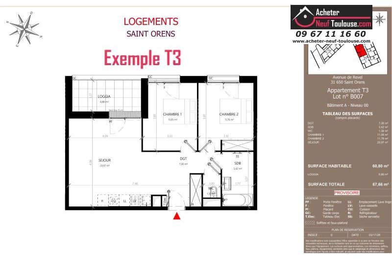 Appartements neufs à Saint-orens-de-gameville - Programmes immobiliers neufs LNC Nouveaux constructeurs Coeur Saint O