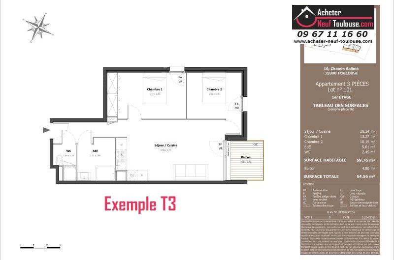 Appartements neufs à Toulouse Lardenne - Programmes immobiliers neufs LNC Nouveaux constructeurs Le Domaine du Marronnier