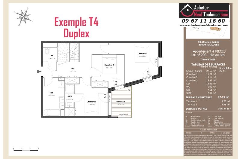 Appartements neufs à Toulouse Lardenne - Programmes immobiliers neufs LNC Nouveaux constructeurs Le Domaine du Marronnier