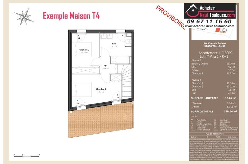 Maisons neuves à Toulouse Lardenne - Programmes immobiliers neufs LNC Nouveaux constructeurs Le Domaine du Marronnier