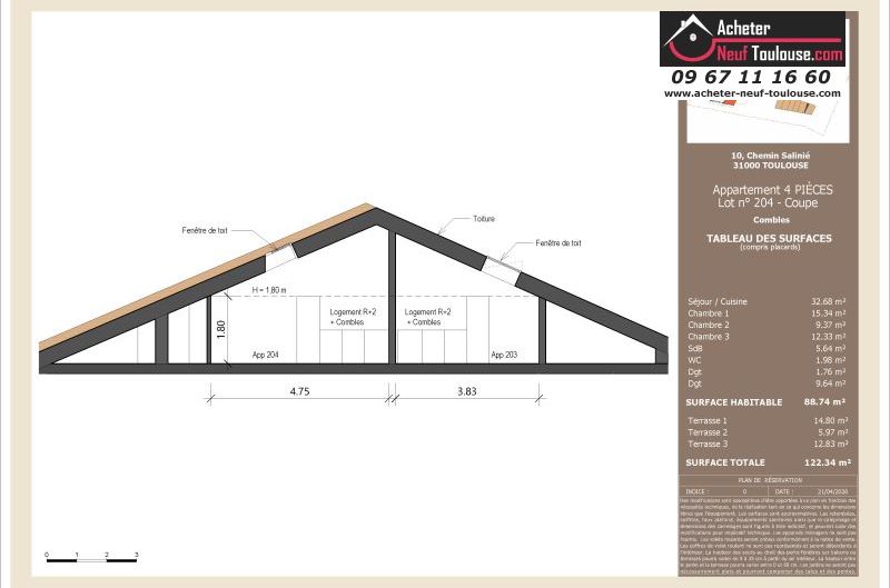Appartements neufs à Toulouse Lardenne - Programmes immobiliers neufs LNC Nouveaux constructeurs Le Domaine du Marronnier