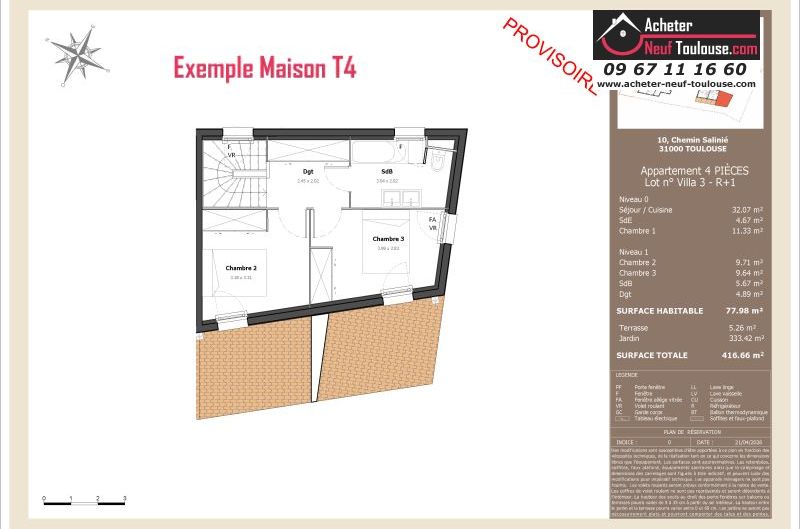 Maisons neuves à Toulouse Lardenne - Programmes immobiliers neufs LNC Nouveaux constructeurs Le Domaine du Marronnier
