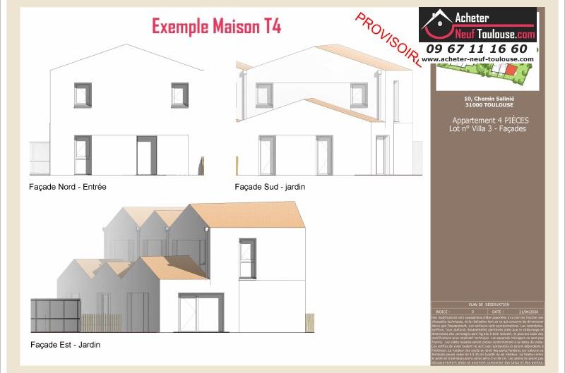 Maisons neuves à Toulouse Lardenne - Programmes immobiliers neufs LNC Nouveaux constructeurs Le Domaine du Marronnier