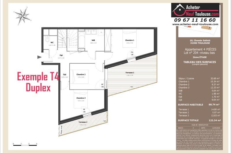 Appartements neufs à Toulouse Lardenne - Programmes immobiliers neufs LNC Nouveaux constructeurs Le Domaine du Marronnier