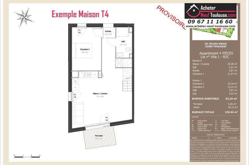 Maisons neuves à Toulouse Lardenne - Programmes immobiliers neufs LNC Nouveaux constructeurs Le Domaine du Marronnier