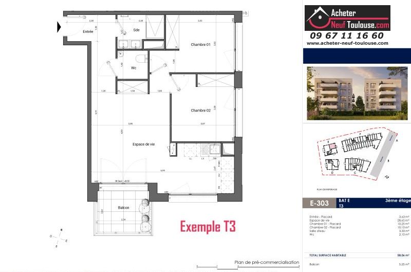 Appartements neufs à Toulouse Saint Michel - Programmes immobiliers neufs EM Carré d'art