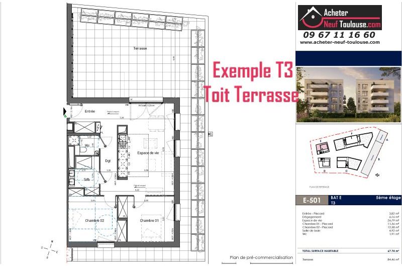 Appartements neufs à Toulouse Saint Michel - Programmes immobiliers neufs EM Carré d'art