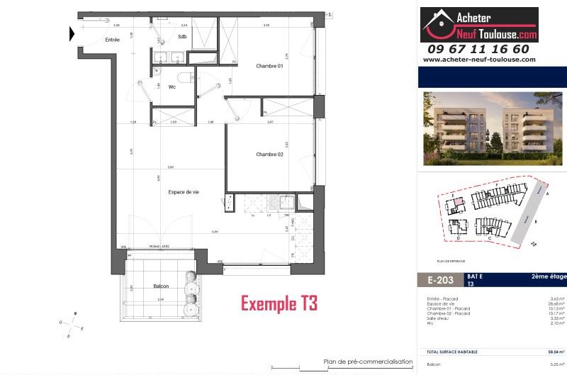 Appartements neufs à Toulouse Saint Michel - Programmes immobiliers neufs EM Carré d'art