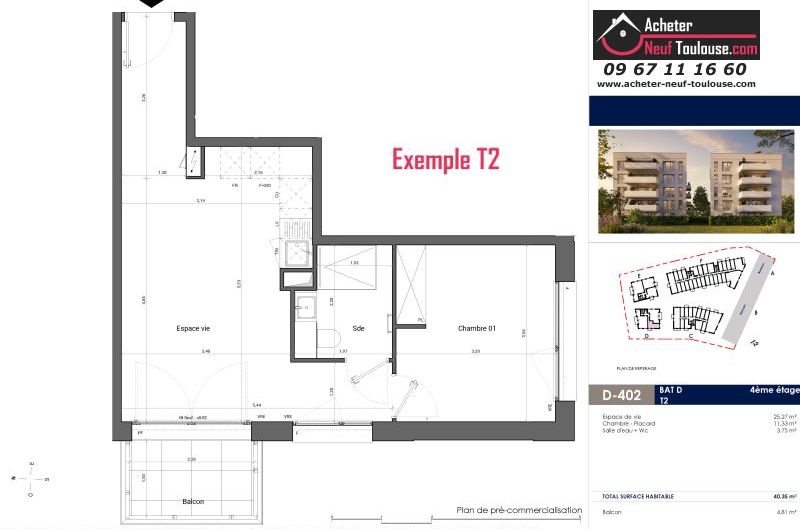 Appartements neufs à Toulouse Saint Michel - Programmes immobiliers neufs EM Carré d'art