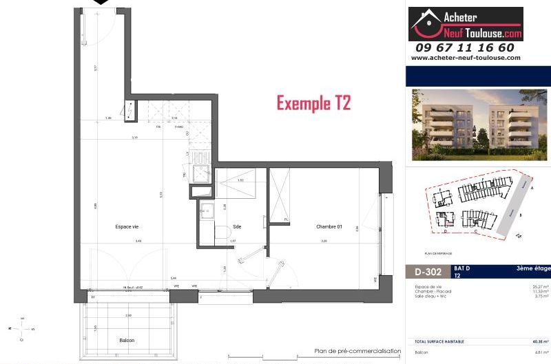 Appartements neufs à Toulouse Saint Michel - Programmes immobiliers neufs EM Carré d'art