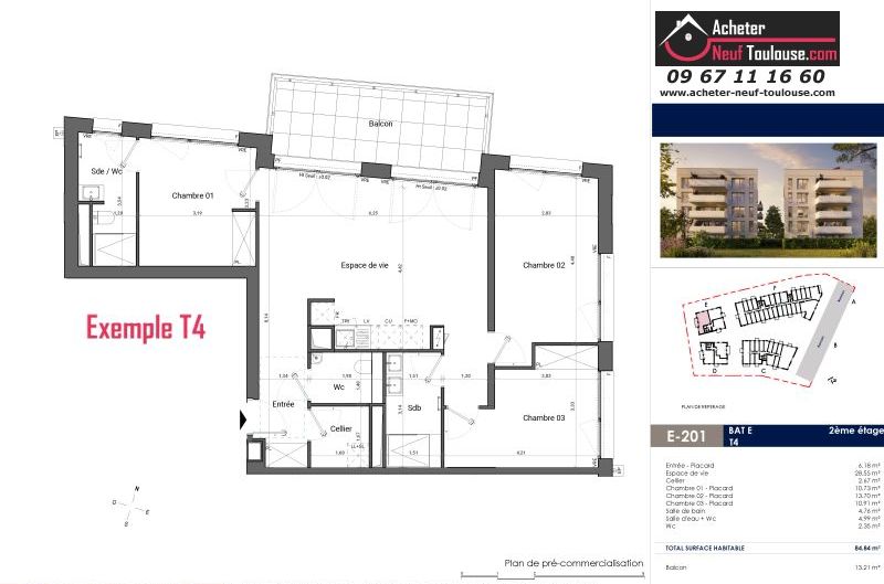 Appartements neufs à Toulouse Saint Michel - Programmes immobiliers neufs EM Carré d'art