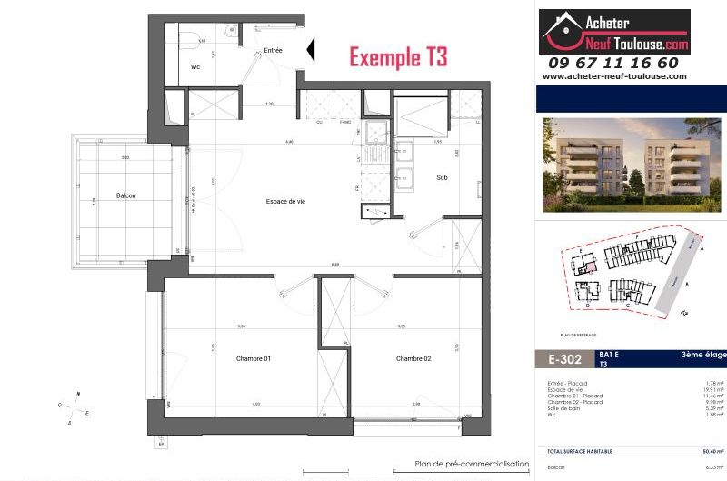 Appartements neufs à Toulouse Saint Michel - Programmes immobiliers neufs EM Carré d'art