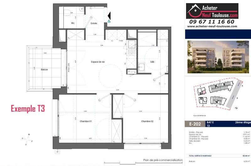 Appartements neufs à Toulouse Saint Michel - Programmes immobiliers neufs EM Carré d'art